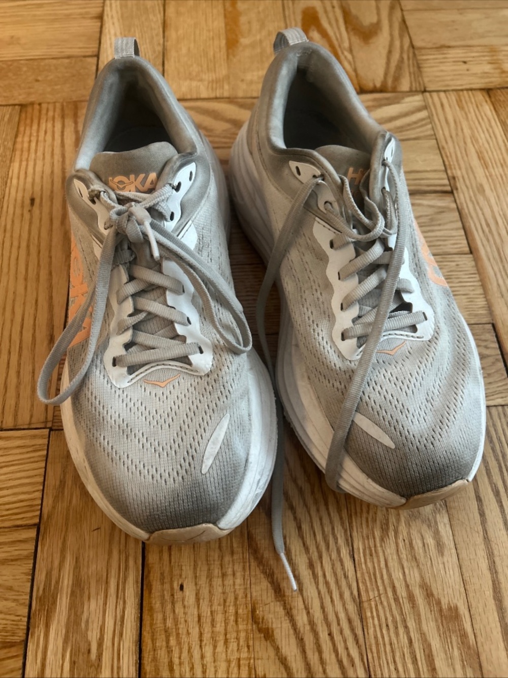 Hoka Women's Bondi 8 Sneakers Harbor Mist/Lunar Rock Size 9